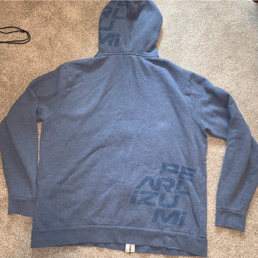 Pearl Izumi Men's Zip Up Hoodie, Relaxed Fit blue, size XL